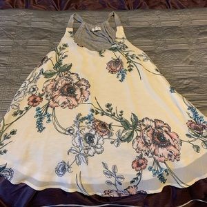 Maurices Large Floral Chiffon Tank